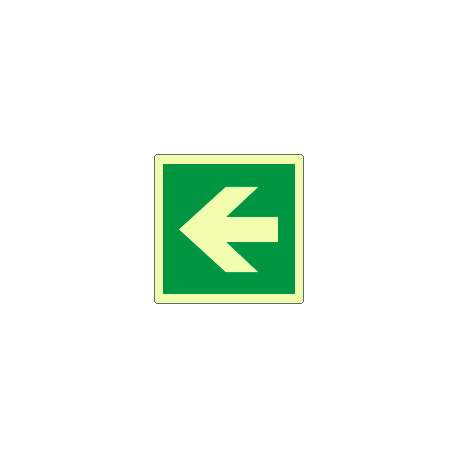 Cartello emergenza freccia a sinistra solo simbolo EN ISO 7010
