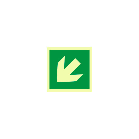 Cartello emergenza freccia a sinistra solo simbolo EN ISO 7010