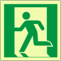 Cartello emergenza uscita di emergenza a sn solo simbolo EN ISO 7010