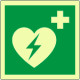 Cartello fotoluminescente defibrillatore AED EN ISO 7010