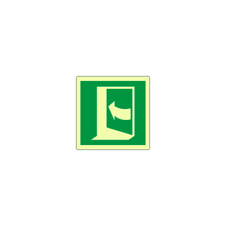 Cartello PVC apertura a spianta sinistra EN ISO 7010
