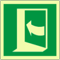 Cartello PVC apertura a spianta sinistra EN ISO 7010