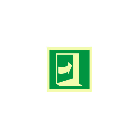 Cartello PVC apertura a spinta destra EN ISO 7010