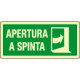 Cartello PVC apertura a spinta destra EN ISO 7010