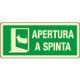 Cartello PVC apertura a spinta sinistra EN ISO 7010