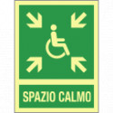 Cartello emergenza spazio calmo EN ISO 7010 E024 luminescente