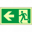 Cartello fotoluminescente uscita emergenza sx