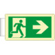 Cartello luminescente DIN PLUS Bifacciale uscita di emergenza dx