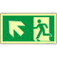 Cartello luminescente DIN PLUS uscita di emerg. freccia sx alto EN ISO