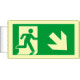 Cartello luminescente DIN PLUS BIFACCIALE emergenza basso dx