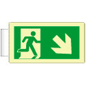 Cartello luminescente DIN PLUS BIFACCIALE emergenza basso dx
