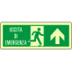 Cartello fotoluminescente uscita emergenza dritto EN ISO 7010