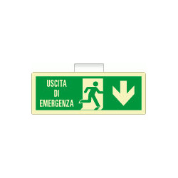 Cartello luminescente uscita di emergenza sud