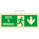 Cartello luminescente uscita di emergenza sud