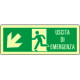 Cartello fotolum. DIN uscita di emergenza basso sx EN ISO 7010