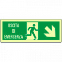 Cartello luminescente uscita di emergenza SE