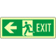 Cartello fotoluminescente uscita emergenza sinistra EXIT