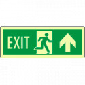 Cartello luminescente EXIT freccia avanti EN ISO 7010