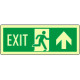 Cartello luminescente DIN "exit" freccia nord EN ISO 7010