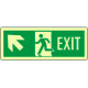 Cartello fotoluminescente uscita emergenza EXIT alto sn EN ISO 7010