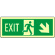 Cartello luminescente DIN Exit freccia basso dx EN ISO 7010