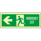 Cartello luminescente DIN Emerg,Exit freccia sx EN ISO 7010