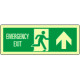 Cartello luminescente DIN Emerg. Exit freccia nord EN ISO 7010