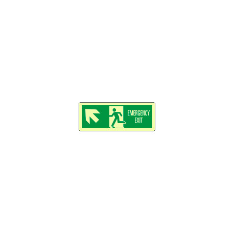 Cartello fotoluminescente "emergency exit"Nord EN ISO 7010
