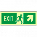Cartello fotoluminescente "emergency exit"NE EN ISO7010