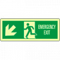 Cartello fotoluminescente "emergency exit"SO EN ISO 7010