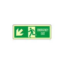 Cartello fotoluminescente "emergency exit"SO EN ISO 7010