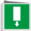 Cartello bifacciale uscita emergenza