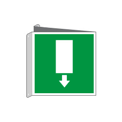 Cartello bifacciale uscita emergenza