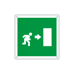 Cartello sicurezza uscita di emergenza destra