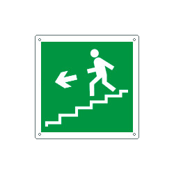 Cartello scala emergenza discesa sinistra