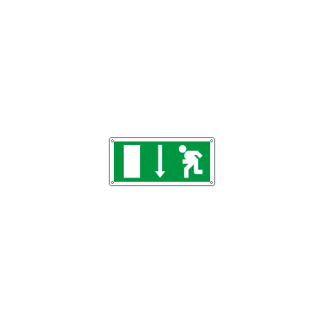 Cartello uscita sicurezza in basso