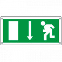 Cartello uscita sicurezza in basso
