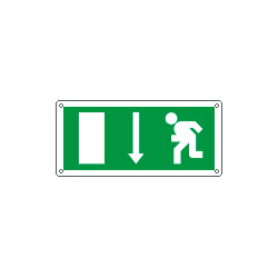 Cartello uscita sicurezza in basso