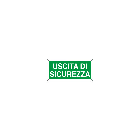 Etichetta adesiva uscita di sicurezza