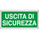 Etichetta adesiva uscita di sicurezza