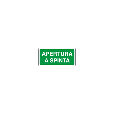 Cartello apertura a spinta