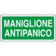 Etichetta adesiva maniglione antipanico