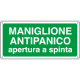 Cartello sicurezza maniglione antip. apertura