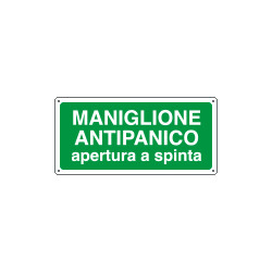 Etichetta adesiva maniglione antipanico apertura