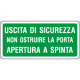 Cartello uscita sicurezza non . .