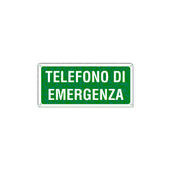 Cartello telefono di emergenza