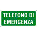 Cartello telefono di emergenza