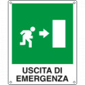 Cartello salvataggio uscita di emergenza destra