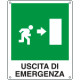 Etichetta salvataggio uscita di emergenza destra