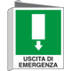 Cartello bifacciale uscita emergenza